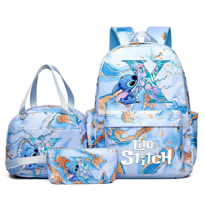 3Pcs Lilo Stitch Schoolbag Set for Kids - Student Backpack, Travel Bag & Pen Case - BON's