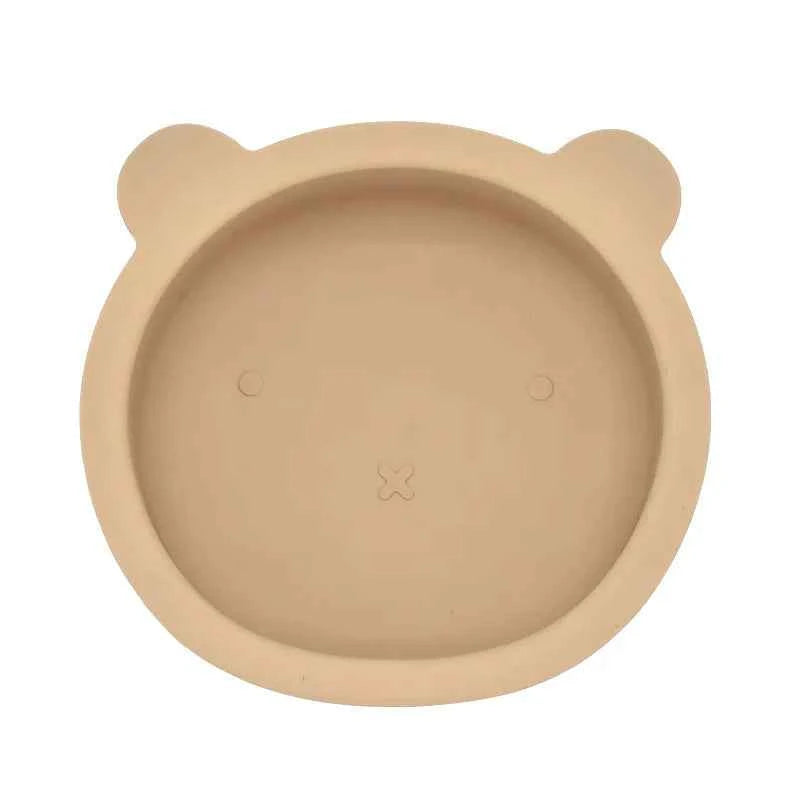 BPA Free Baby Silicone Feeding Bowl Cartoon Dishes For Kids Suction cup Anti-Drop Non-Slip Dinnerware Autonomous eating training