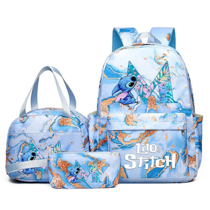 3Pcs Lilo Stitch Schoolbag Set for Kids - Student Backpack, Travel Bag & Pen Case - BON's