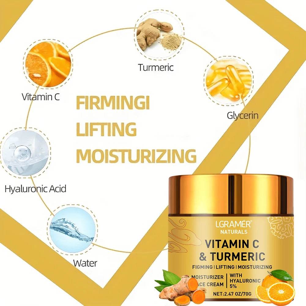 Turmeric Vitamin C Face cream Retinol Moisturizing Firming Hyaluronic Lightening Repairing Smooth Skincare Whitening Creams - BON's