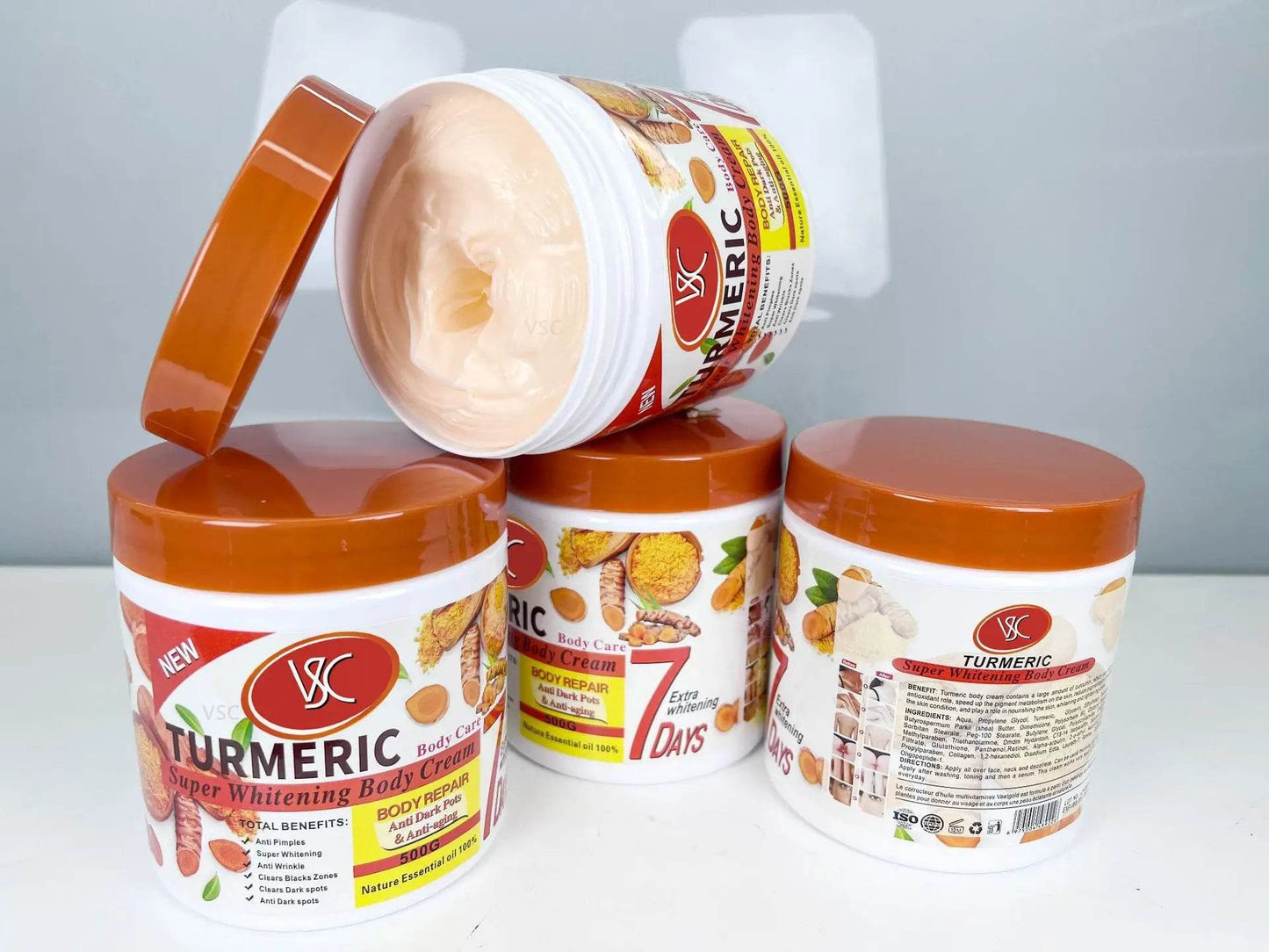 Turmeric Body Lotion for Brightening and Hydrating Skin - Moisturizer Body Cream and Face Cream - BON's