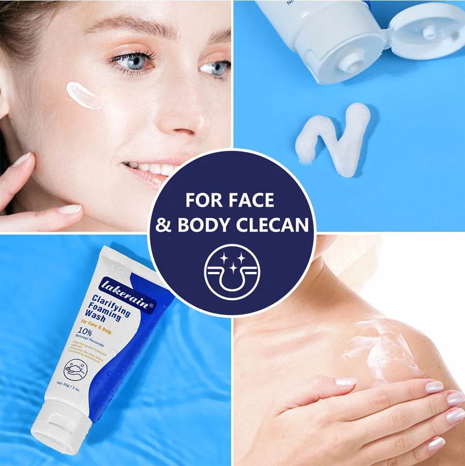 Acne Foaming Wash for Deep Cleaning, Pore Unclogging, and Redness Reduction in Facial & Body Skin Care - BON's