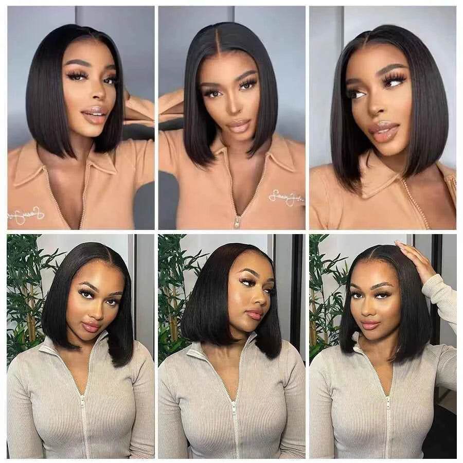 Glueless Bob Wig for Women - Human Hair Pre-Cut Lace Ready to Wear Transparent Bob Wig - BON's