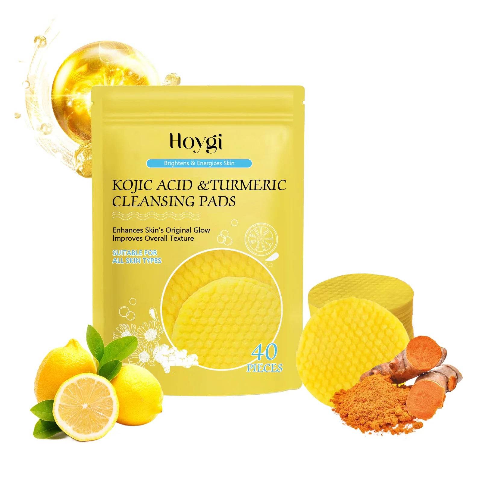 Turmeric Dark Spot Remover Exfoliating Cleansing Pads for Oil Control and Brightening Skin Care - BON's