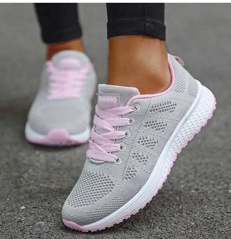 Women's Classic Sneakers - Casual Gym Sneakers for Women, White Vulcanize Shoes, Zapatillas Mujer - BON's