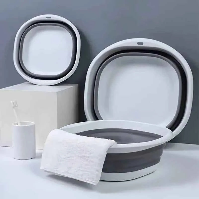 Baby Bath Tub Foldable Kids Bathing Tubs Newborn Body Cleaning Bucket Children Bathtub Multi-functional Garden Car Clean Bucket