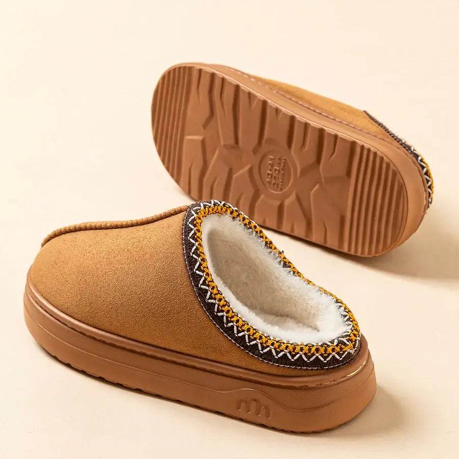 Winter Women's Fuzzy Fur Slippers - Anti-slip Soft Sole Indoor Outdoor Comfort Plush Houseshoes - BON's