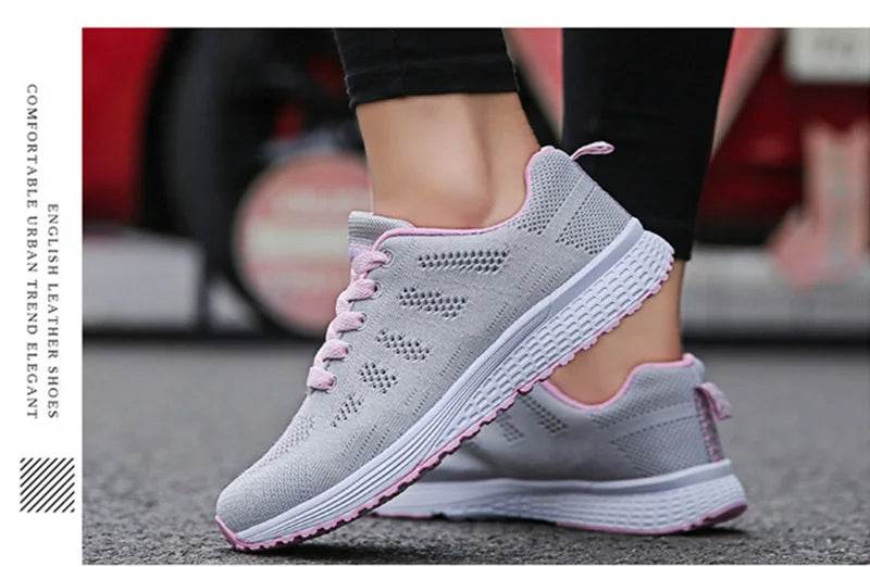Women Breathable Casual Shoes - Fashion Mesh Flat Sneakers for Walking and Gym 2021 - BON's