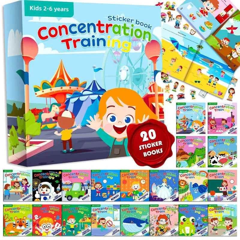 Kids Reusable Cartoon Stickers Books for Early Education Gift - BON's