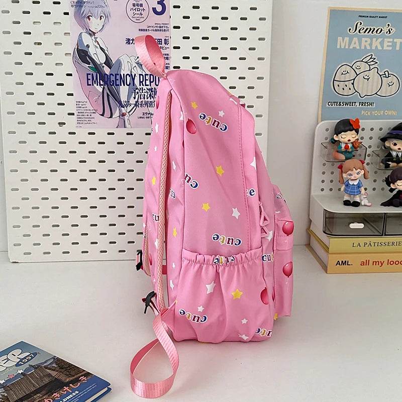Stitch Cartoon Backpack, Large Capacity Daypack, Lightweight, Durable Nylon Schoolbag for Travel, Daily Commuting and School - BON's