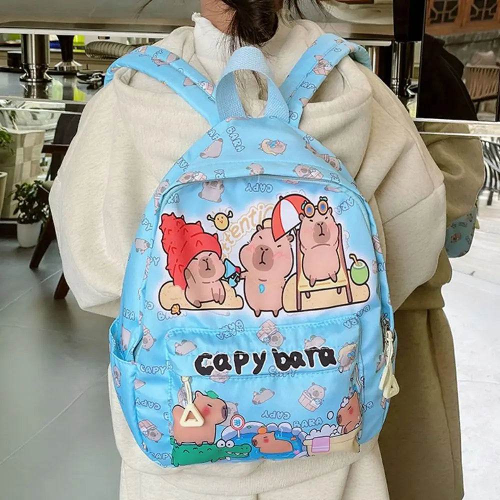 Capybara School Backpack - Cute Large Student Schoolbag - BON's