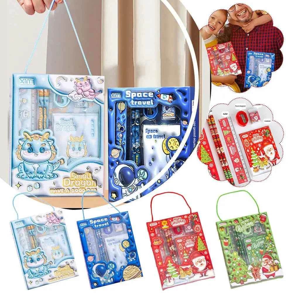 Cute Cartoon Stationery Set - 6-Piece Student Supplies - BON's