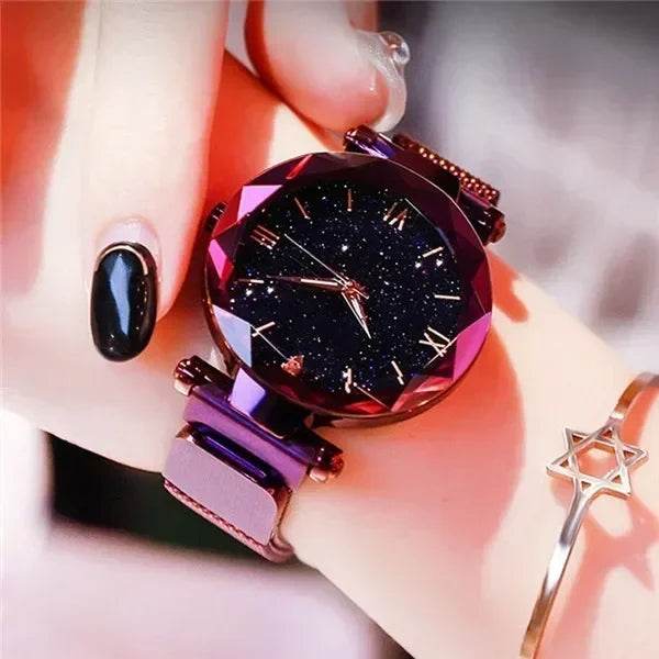 Luxury Women's Starry Sky Watch with Magnetic Mesh Belt Band - Fashion Dress Wristwatch for Women - BON's
