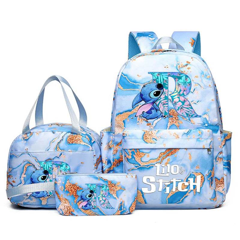 3Pcs Lilo Stitch Schoolbag Set for Kids - Student Backpack, Travel Bag & Pen Case - BON's