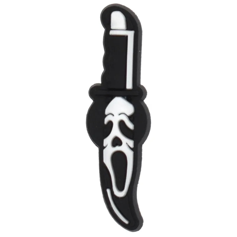 Halloween Horror Movie Shoe Charm – PVC Accessory for Classic Clogs, DIY Decoration & Kids’ Xmas Gifts