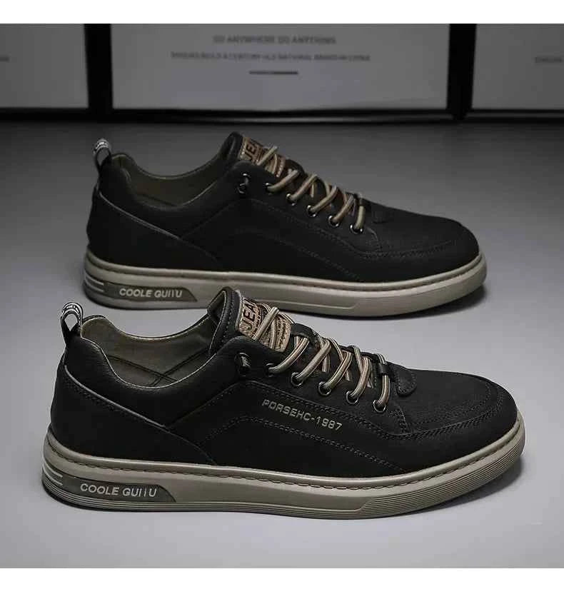 2025 Men’s Versatile White Sneakers – Breathable Spring Board Shoes for Sports & Casual Style