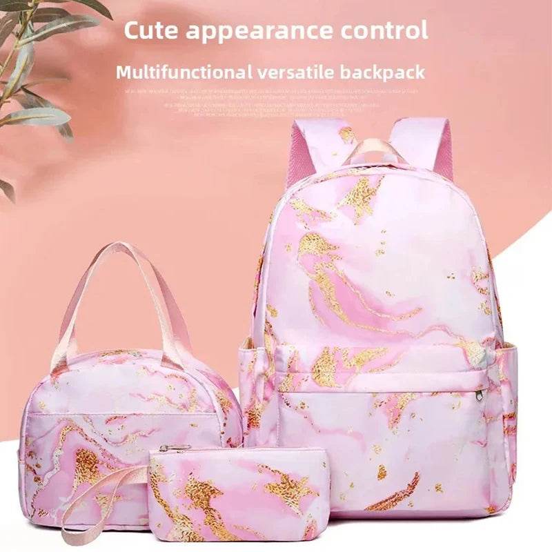 3Pcs Lilo Stitch Schoolbag Set for Kids - Student Backpack, Travel Bag & Pen Case - BON's
