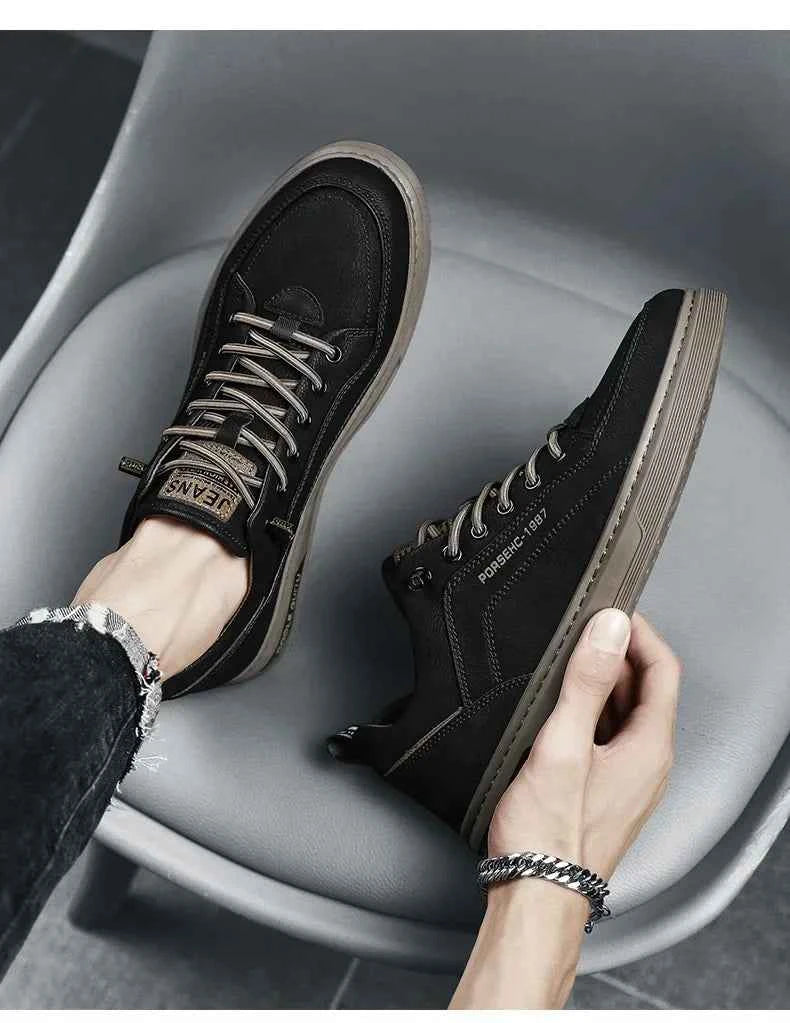 2025 Men’s Versatile White Sneakers – Breathable Spring Board Shoes for Sports & Casual Style