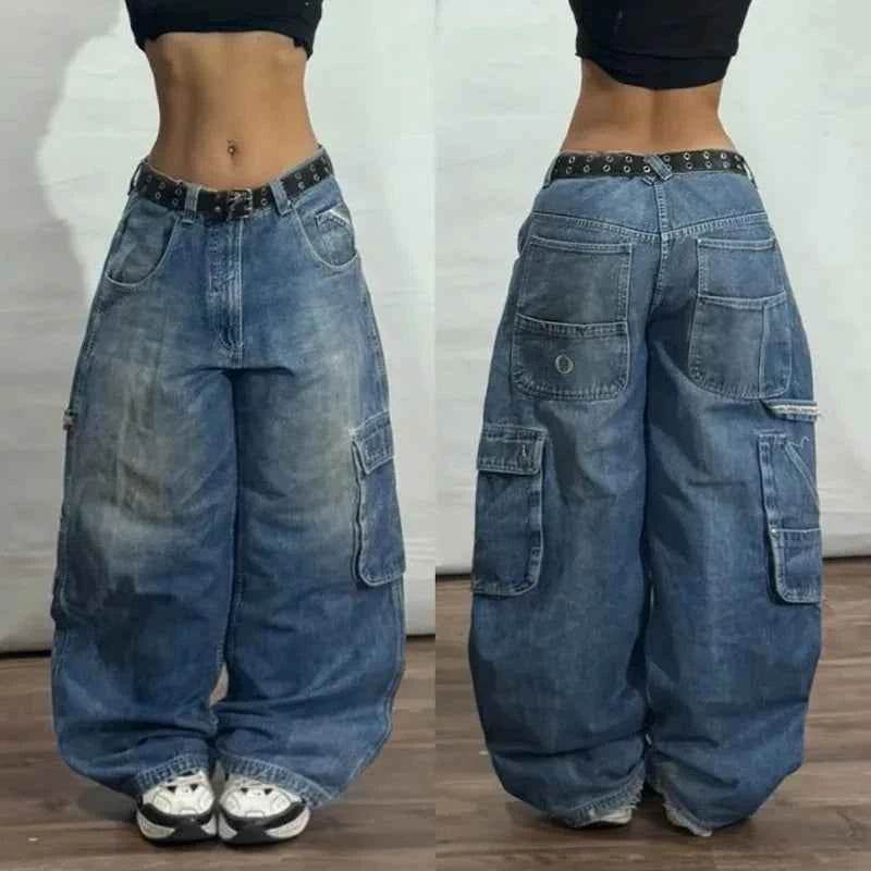 Y2K Baggy Wide-Leg Jeans Unisex - BON's