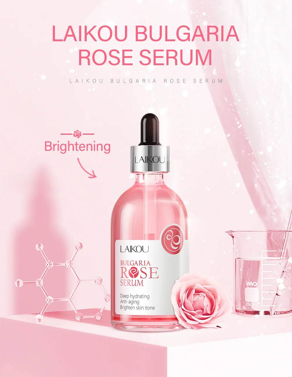 100ml LAIKOU Sakura Vitamin C Serum - Moisturizing, Firming, Brightening Face Essence for Glowing Skin - BON's