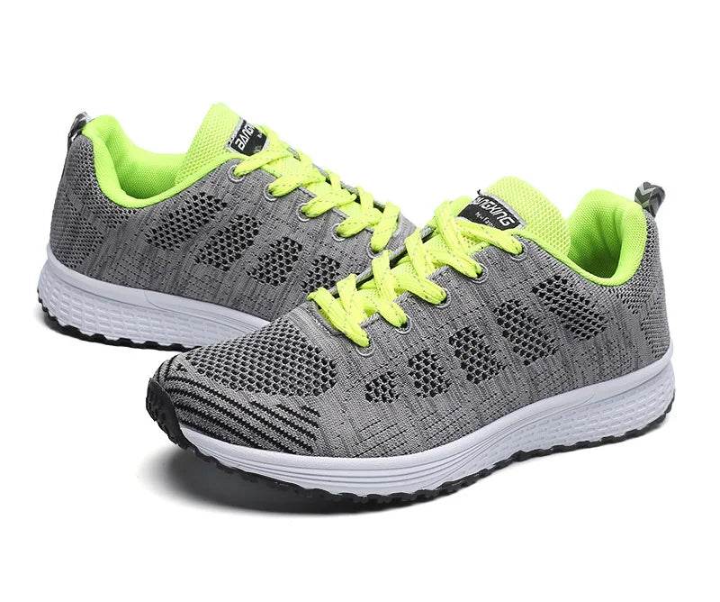 Women Breathable Casual Shoes - Fashion Mesh Flat Sneakers for Walking and Gym 2021 - BON's