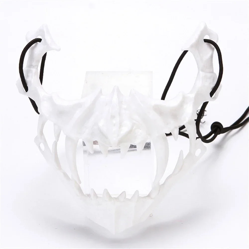 Halloween Skull Half-Face Mask – Unisex Costume Prop | Animal Bone Design for Cosplay, Party & Performance