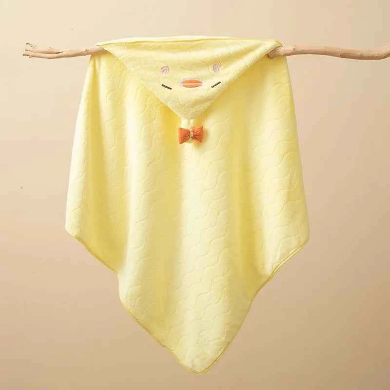 Toddler Bathrobe Infant Bath Towel Boy Girl Blankets Swaddle With Hood Cartoon Coral Fleece Towel Blanket Newborn Kids Bedding