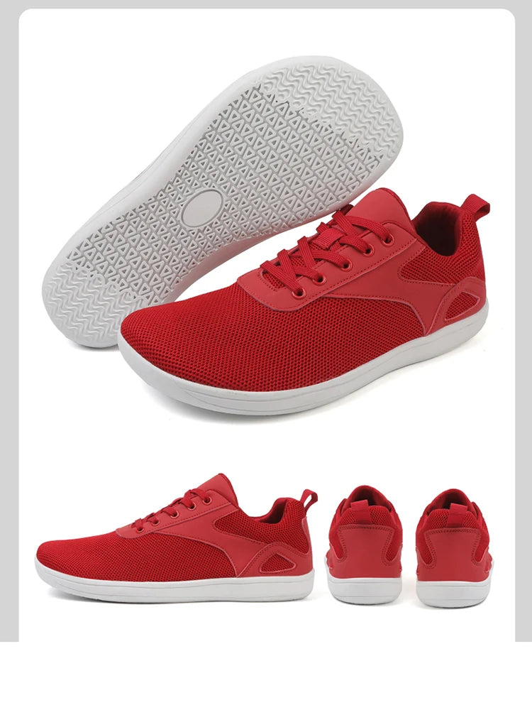 Wide-Toe Barefoot Sneakers – Breathable, Non-Slip Sports Shoes for Walking, Jogging & Everyday Style