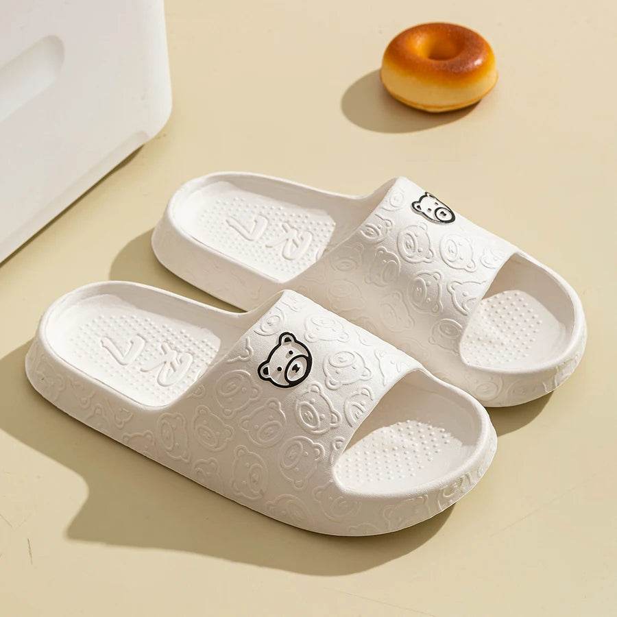 Cute Bear Slippers for Women and Men - Soft Indoor Cartoon Sandals, Anti-Slip Summer Shoes, Comfy Bathroom and Outdoor Leisure Footwear - BON's