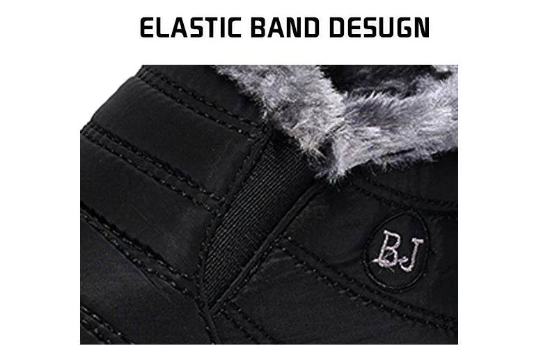 Winter Waterproof Snow Boots for Women - Plus Size Casual Flat Ankle Boots with Anti-Slip Warm Fur Plush - BON's
