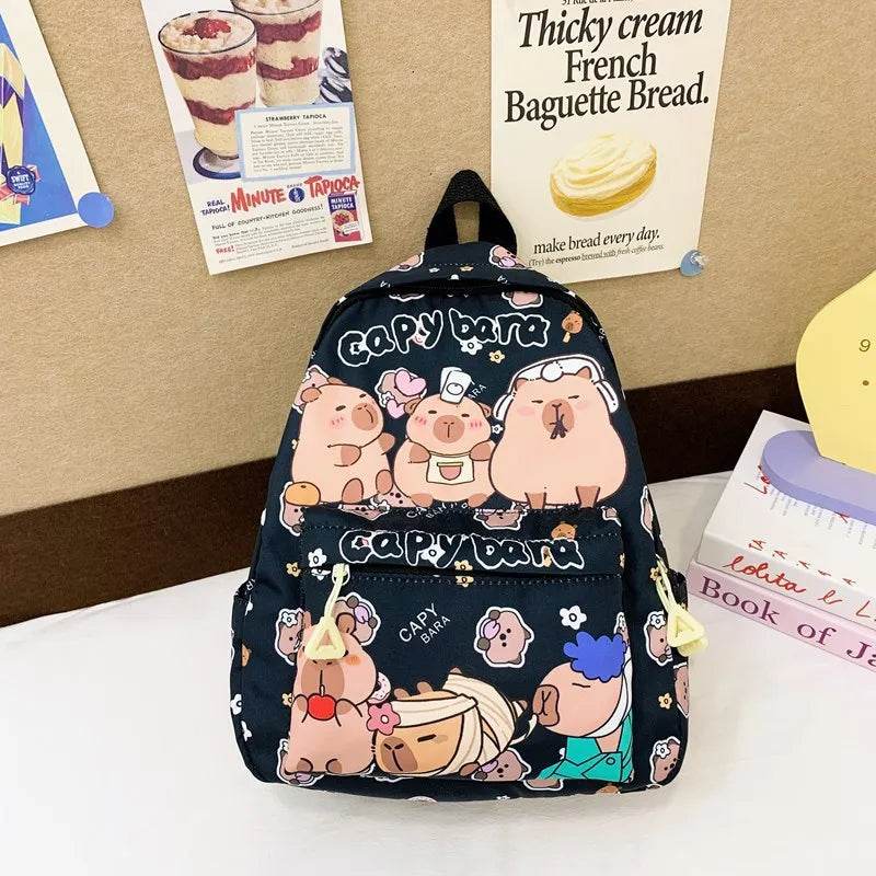 Capybara School Backpack - Cute Large Student Schoolbag - BON's
