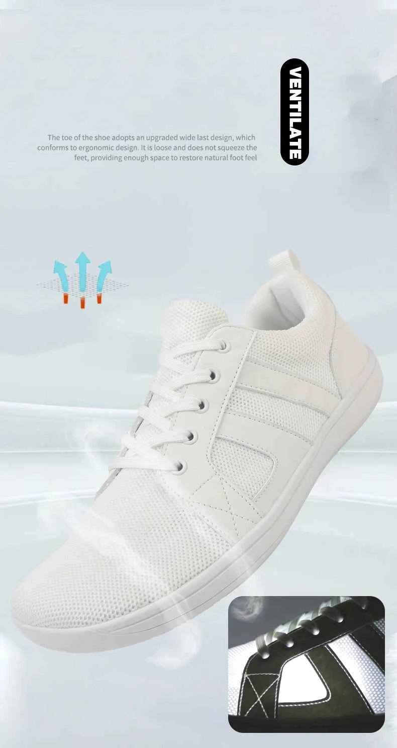 Wide-Toe Barefoot Sneakers – Breathable, Non-Slip Sports Shoes for Walking, Jogging & Everyday Style