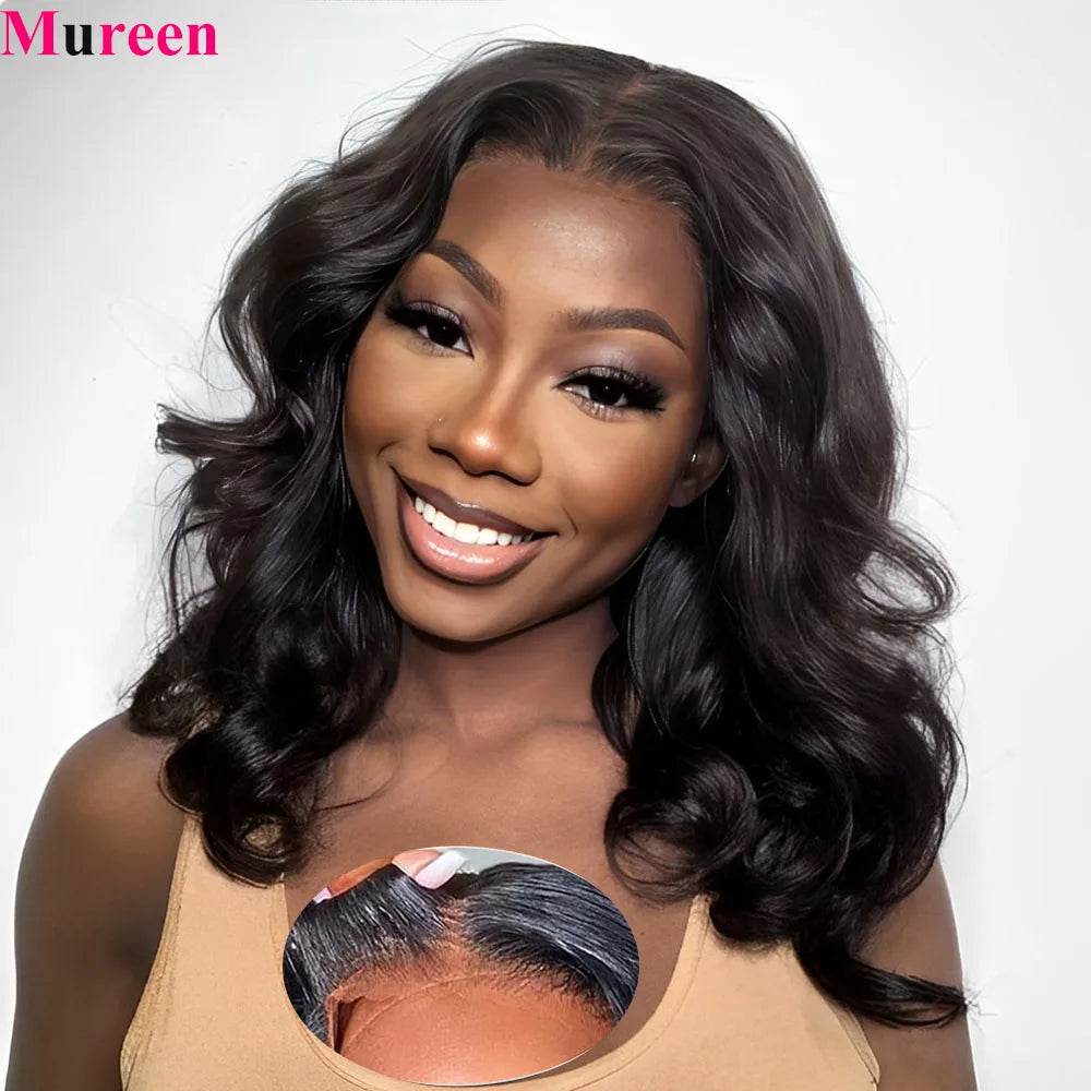 250% Density Bob Wig Body Wave Wear And Go Glueless Wigs For Women Ready To Wear Human Hair Wigs 4x4 Lace Closure Wig Human Hair - BON's