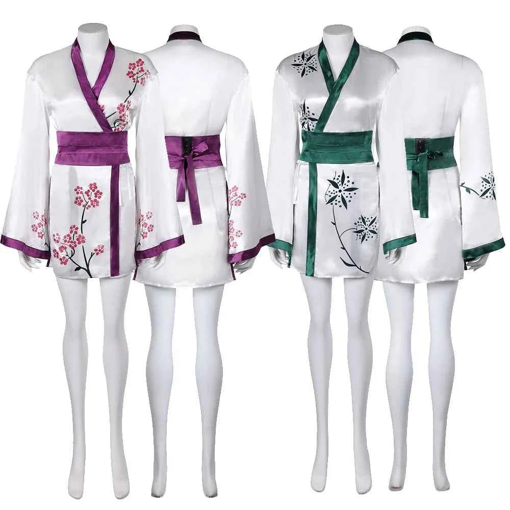Anni-Frid Cosplay Kimono Agnetha Roleplay Retro Sleepwear Cloak Outfit Costume Halloween Party Fantasy Suit Bathrobe