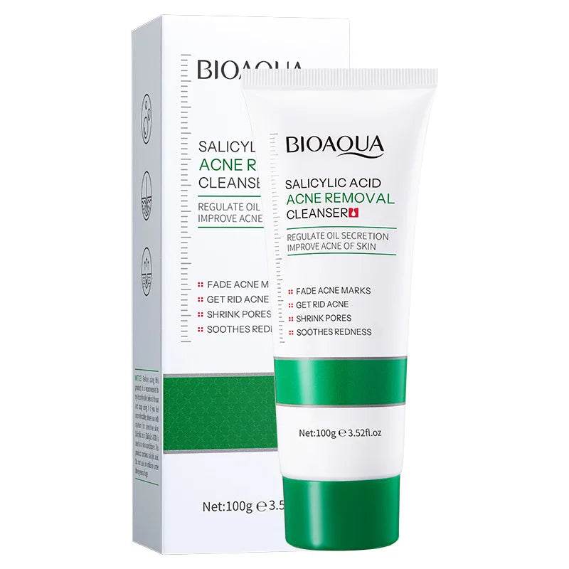 BIOAQUA Salicylic Acid Facial Cleanser Acne Treatment Moisturizing Oil Control skincare Face Wash Foam Face Cleanser Skin Care - BON's
