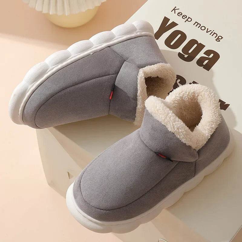 Kidmi Winter Women Shoes 2024 - Warm Outdoor Cotton Slippers and Plush Indoor Padded Footwear for Women - BON's