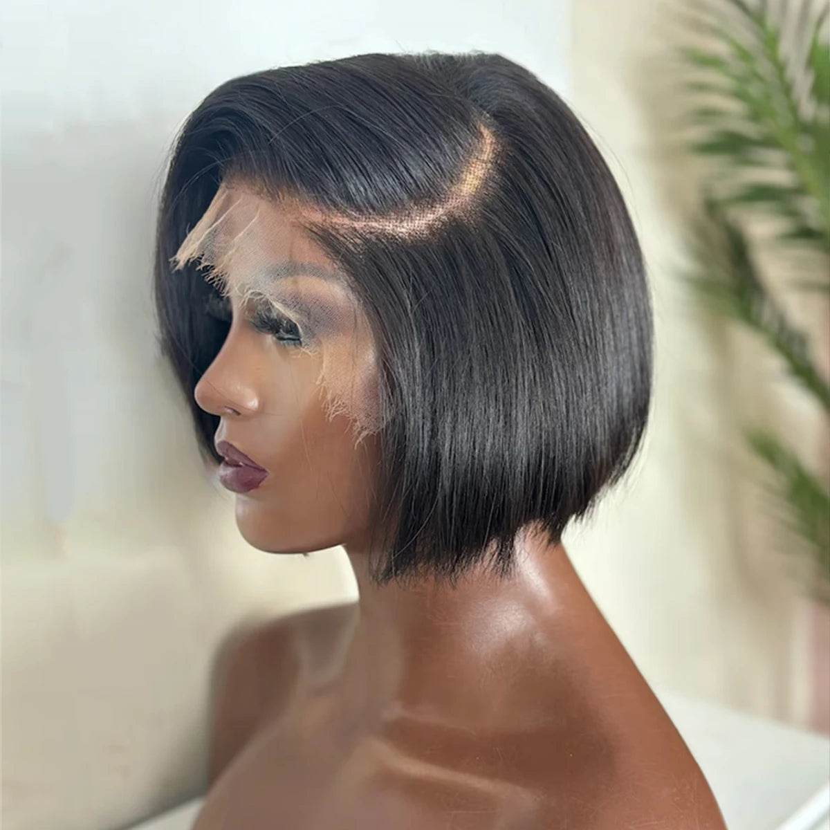 Straight Bob Wigs Human Hair 13x4 HD Lace Frontal Glueless Bob Wigs 4x4 Lace Closure for Women 180% - BON's