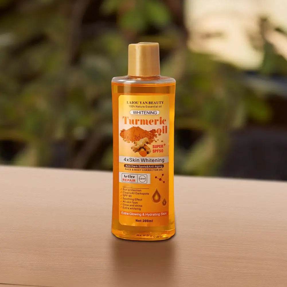 200ml Turmeric Essential Oil for Skin Care - Moisturizing and Hydrating Natural Oil for Smooth Face and Body - BON's