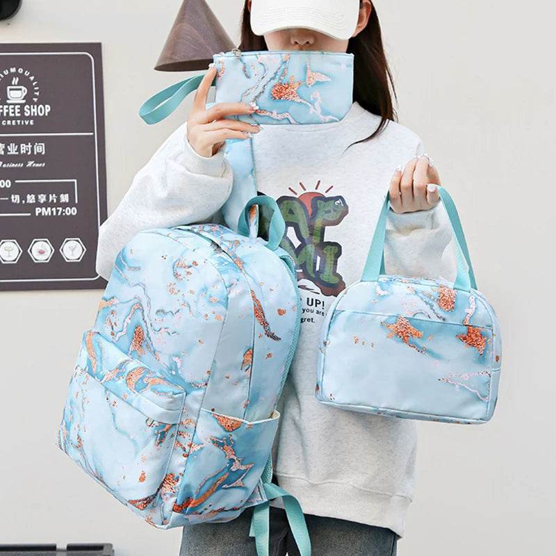 3Pcs Lilo Stitch Schoolbag Set for Kids - Student Backpack, Travel Bag & Pen Case - BON's