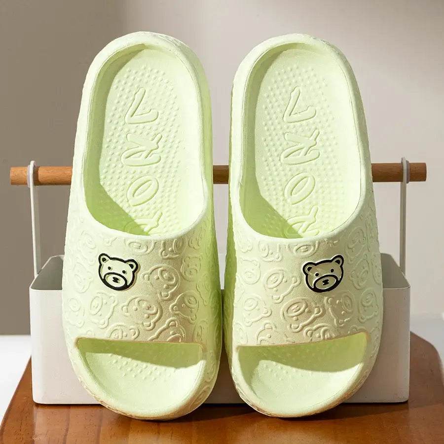 Cute Bear Slippers for Women and Men - Soft Indoor Cartoon Sandals, Anti-Slip Summer Shoes, Comfy Bathroom and Outdoor Leisure Footwear - BON's