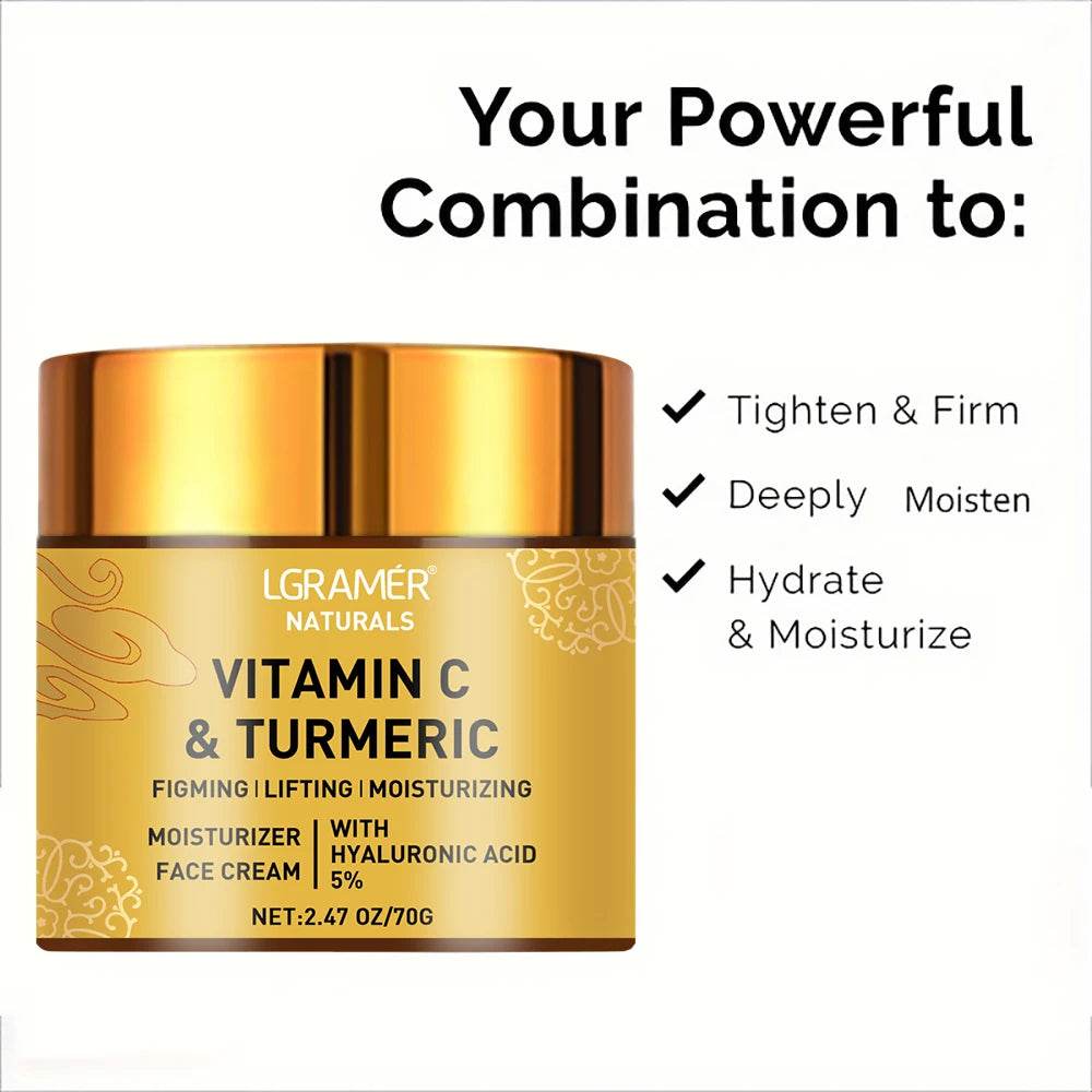 Turmeric Vitamin C Face cream Retinol Moisturizing Firming Hyaluronic Lightening Repairing Smooth Skincare Whitening Creams - BON's