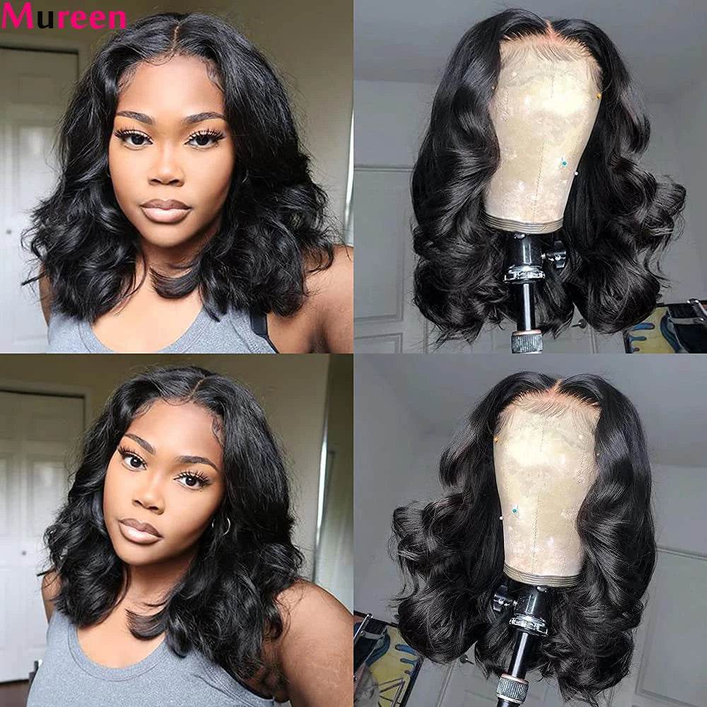 250% Density Bob Wig Body Wave Wear And Go Glueless Wigs For Women Ready To Wear Human Hair Wigs 4x4 Lace Closure Wig Human Hair - BON's