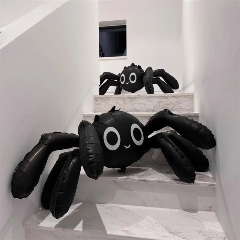 Black Spider Balloon – Inflatable Halloween Party Decoration for Ghost Festival, Haunted House & Trick Toy Props