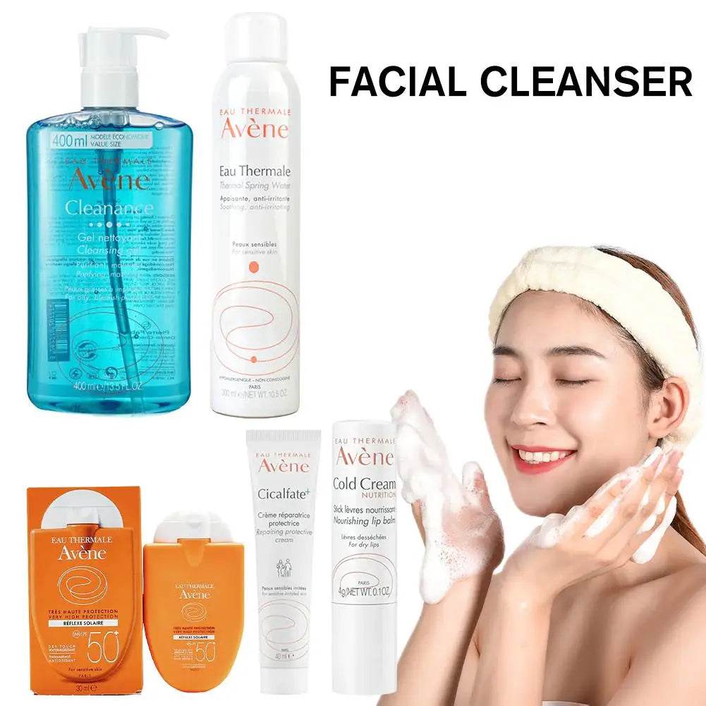 Deep Cleansing Facial Cleanser Removes Face Dirt Cleanser Whitening Cold Cream SPF 50+ Sunscreen Moisturizing Toner Skin Care - BON's
