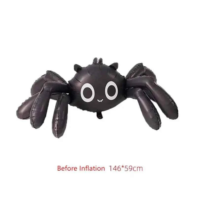 Black Spider Balloon – Inflatable Halloween Party Decoration for Ghost Festival, Haunted House & Trick Toy Props