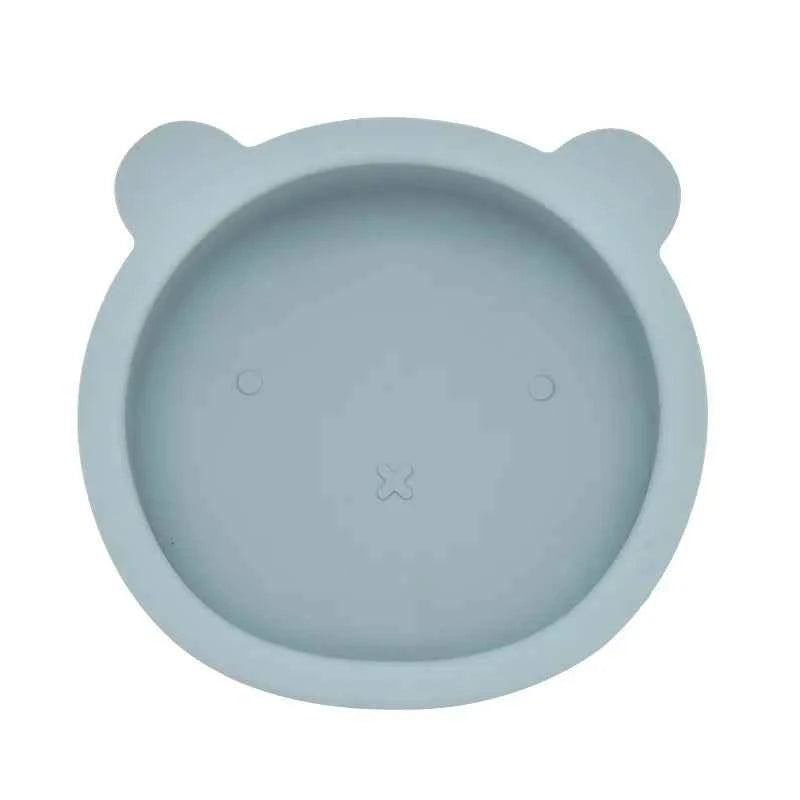 BPA Free Baby Silicone Feeding Bowl Cartoon Dishes For Kids Suction cup Anti-Drop Non-Slip Dinnerware Autonomous eating training