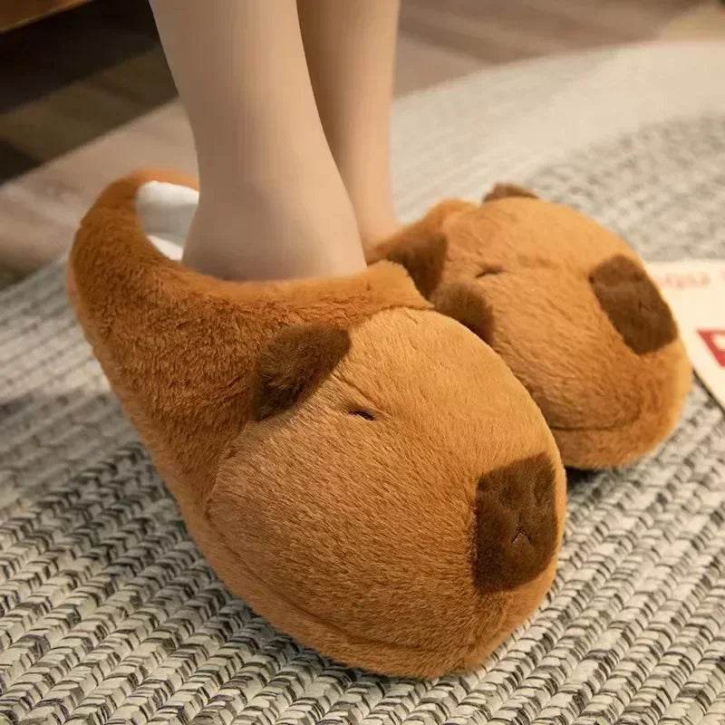Capybara Plush Slippers - Soft, Cozy, Warm Indoor Shoes - BON's