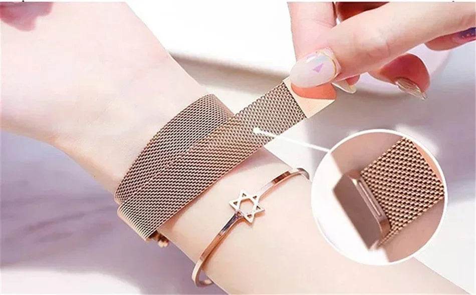 Luxury Women's Starry Sky Watch with Magnetic Mesh Belt Band - Fashion Dress Wristwatch for Women - BON's
