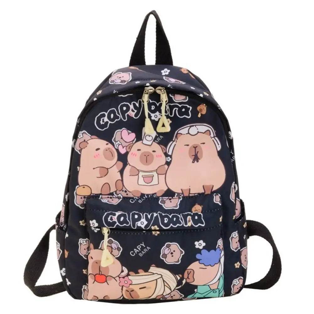 Capybara School Backpack - Cute Large Student Schoolbag - BON's