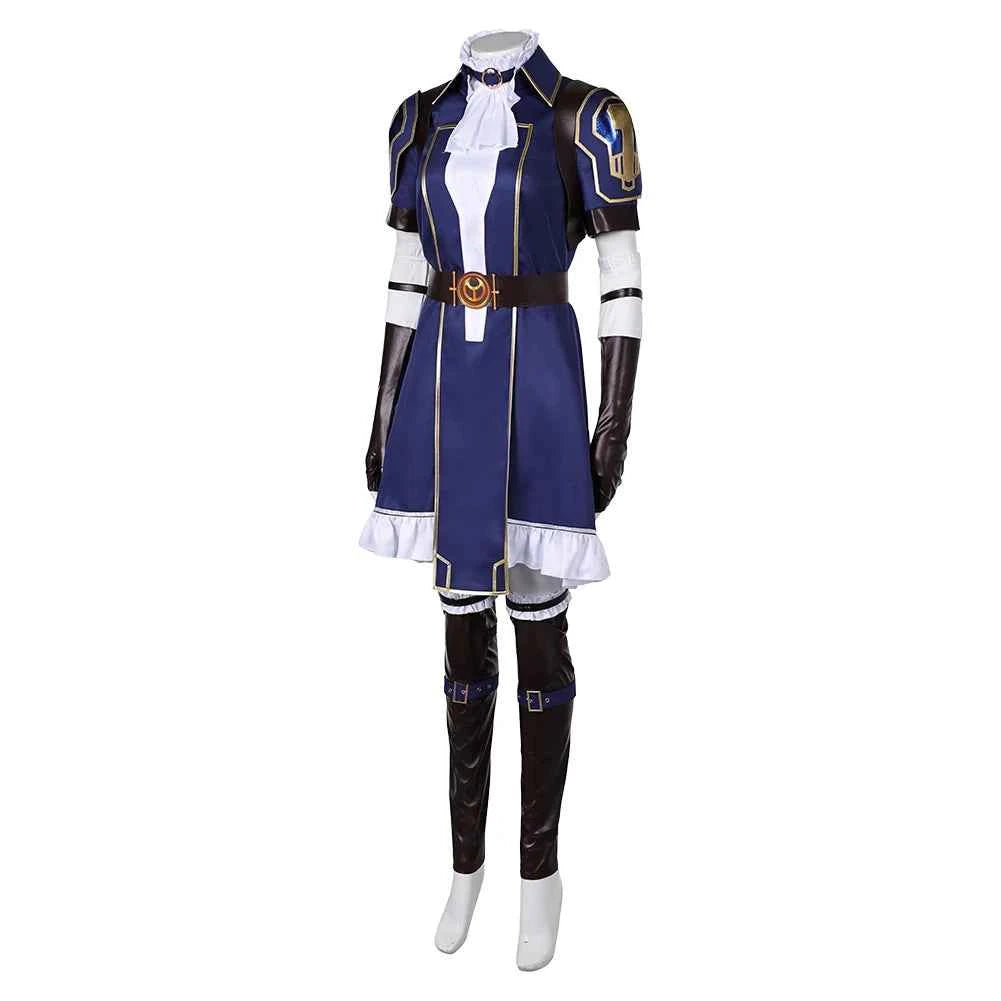 Disguise Caitlyn Cosplay LOL Roleplay Costume Adult Women Game Fantasia Dress Gloves Wig Outfits Halloween Carnival Party Suit